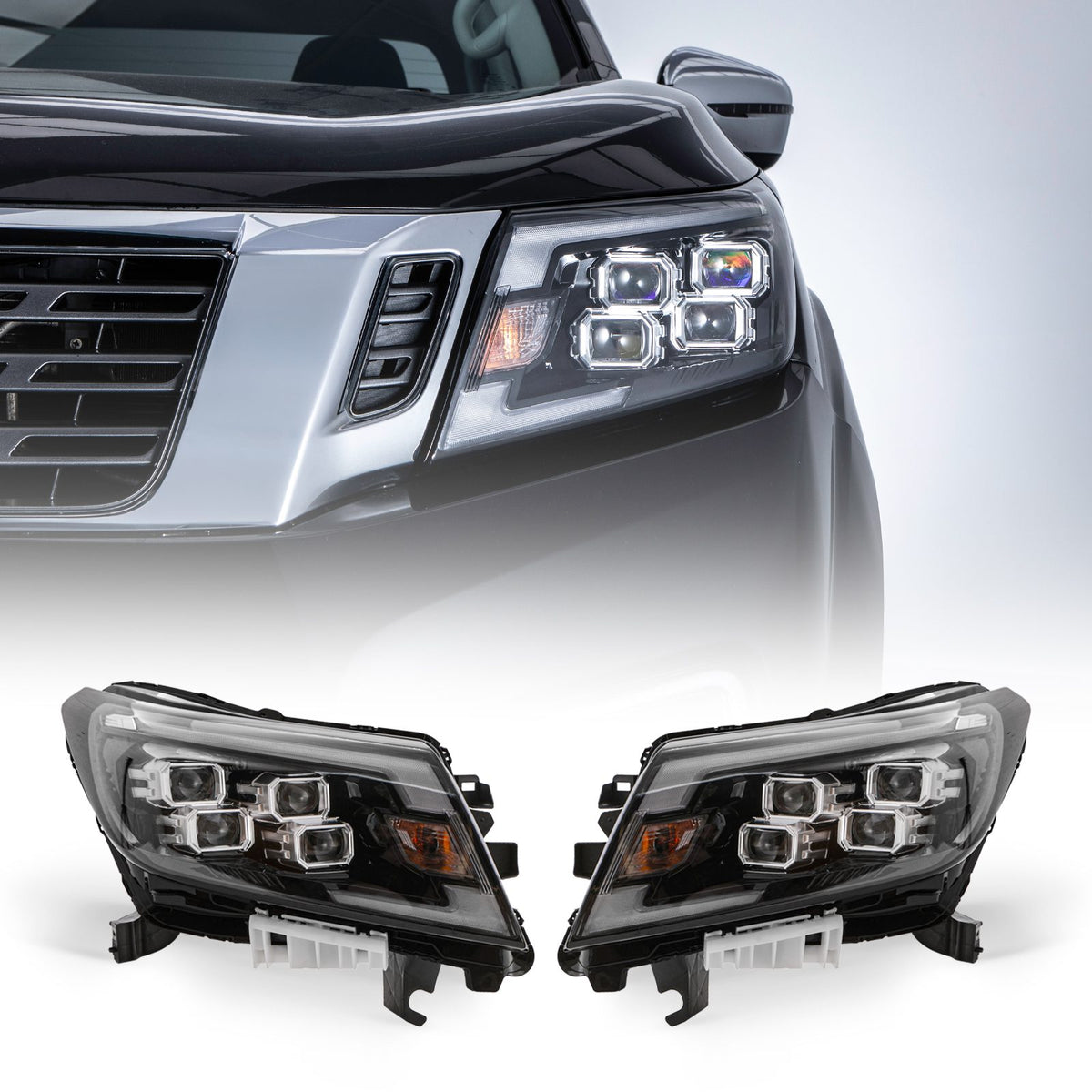 Front LED Headlights for Nissan Navara D23 NP300 2014-2021