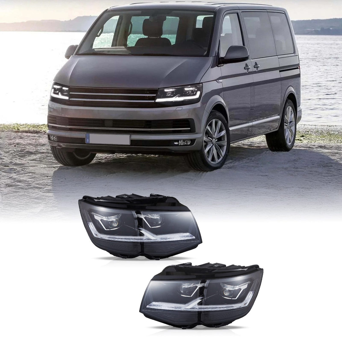 LED Headlights for VW Transporter T6 RHD 2015-2019