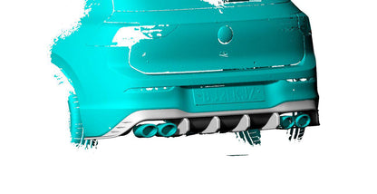 Golf 8 R Style Diffuser VW Golf MK8 8R M Style Carbon Fibre Rear Diffuser 21-Present – WrapVehicles