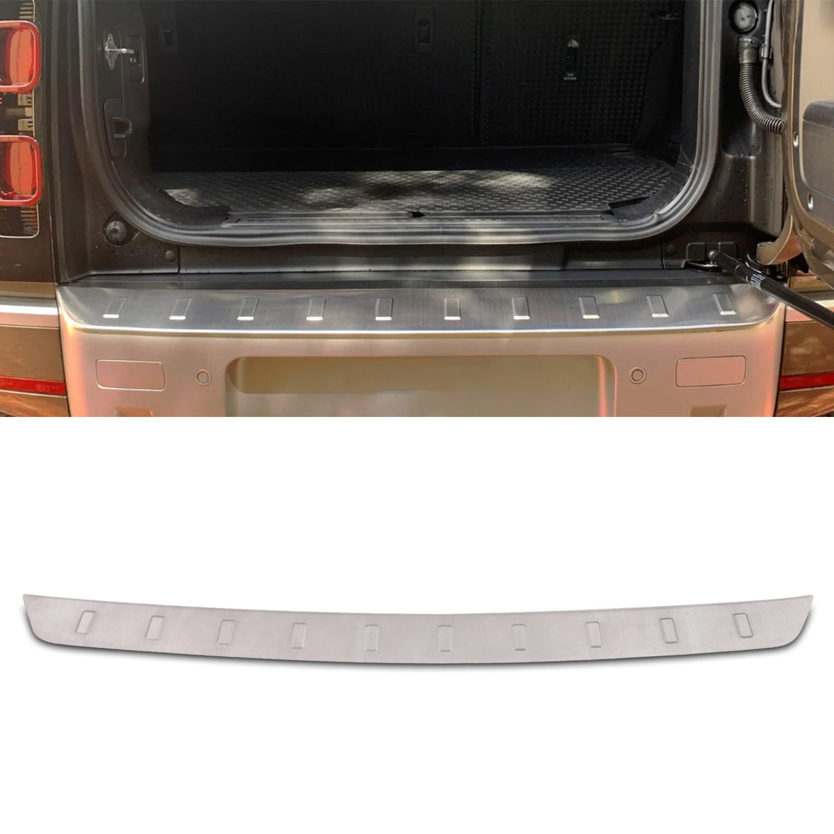 Stainless Steel Silver Rear Bumper Protector Cover for Land Rover Defender L663 2020+