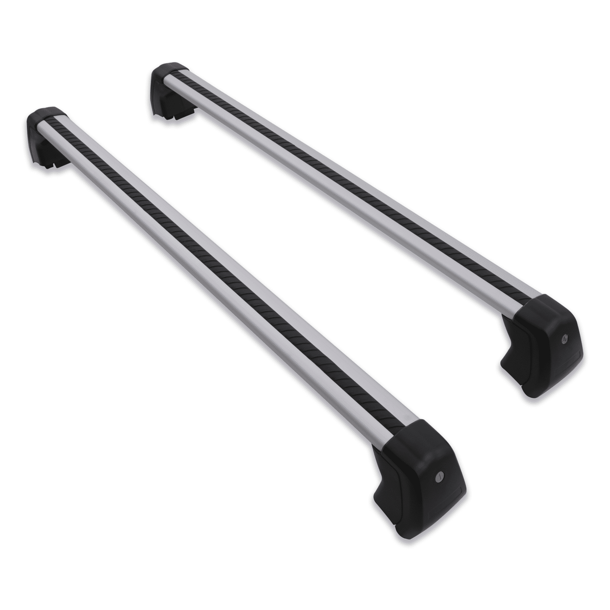 Silver &amp; Black Lockable Roof Cross Bars for Land Rover Discovery 5 L462 2017+