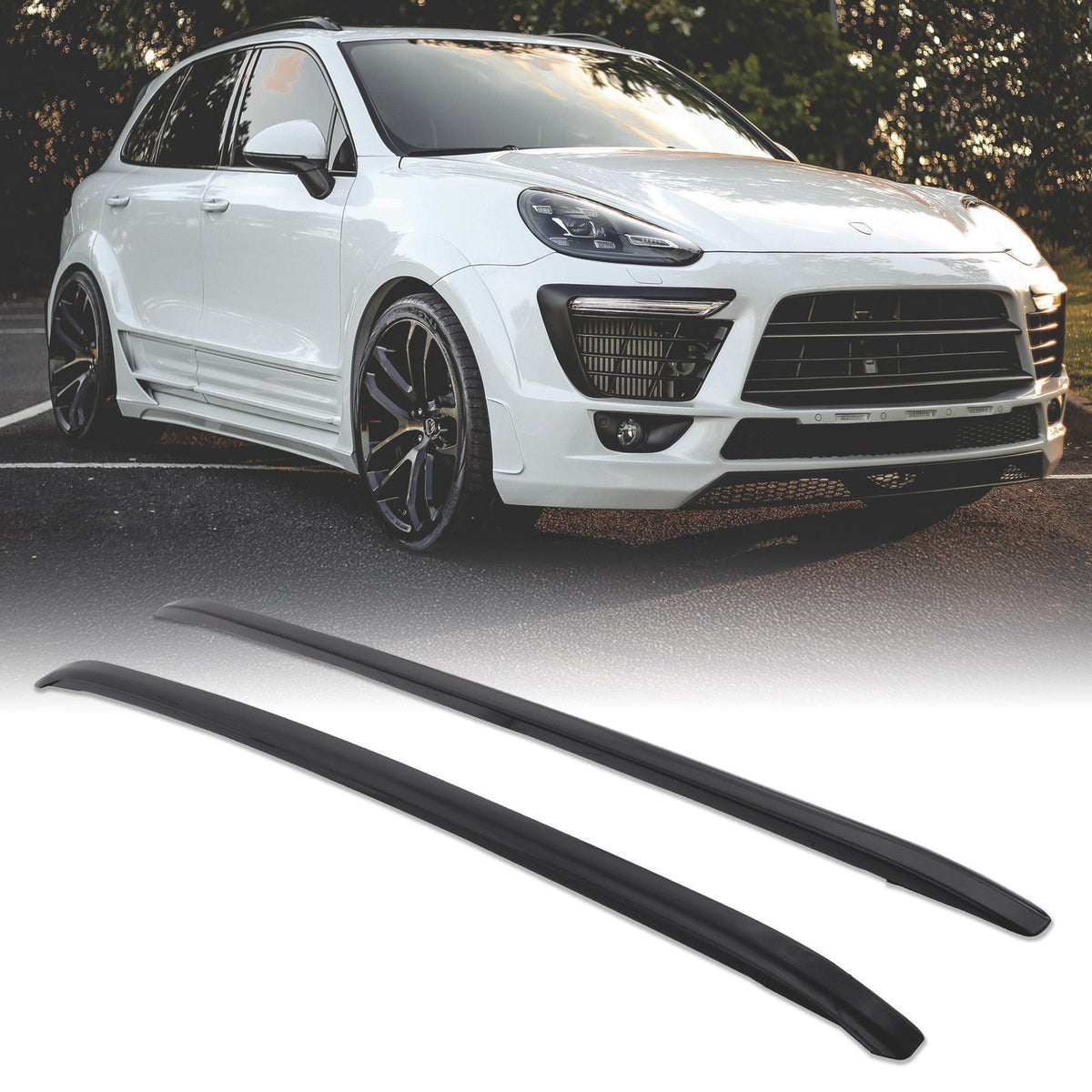 Black Roof Rails for Porsche Cayenne 9Y 2017+
