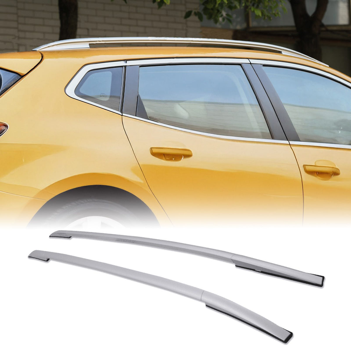 Silver Roof Rails for Nissan Qashqai J11 14-21