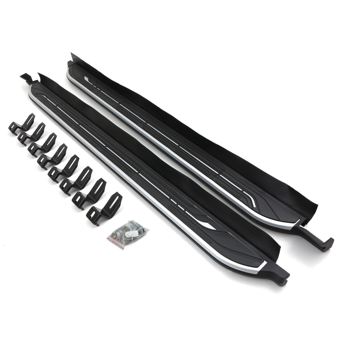 Black &amp; Silver Aluminium Side Steps for Honda E:NY1 2023+