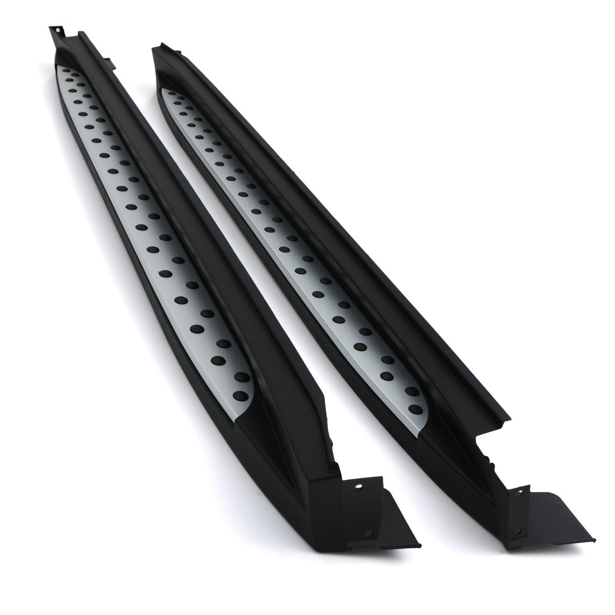 Black &amp; Silver Aluminium Side Steps for Hyundai Tucson TL 15-20