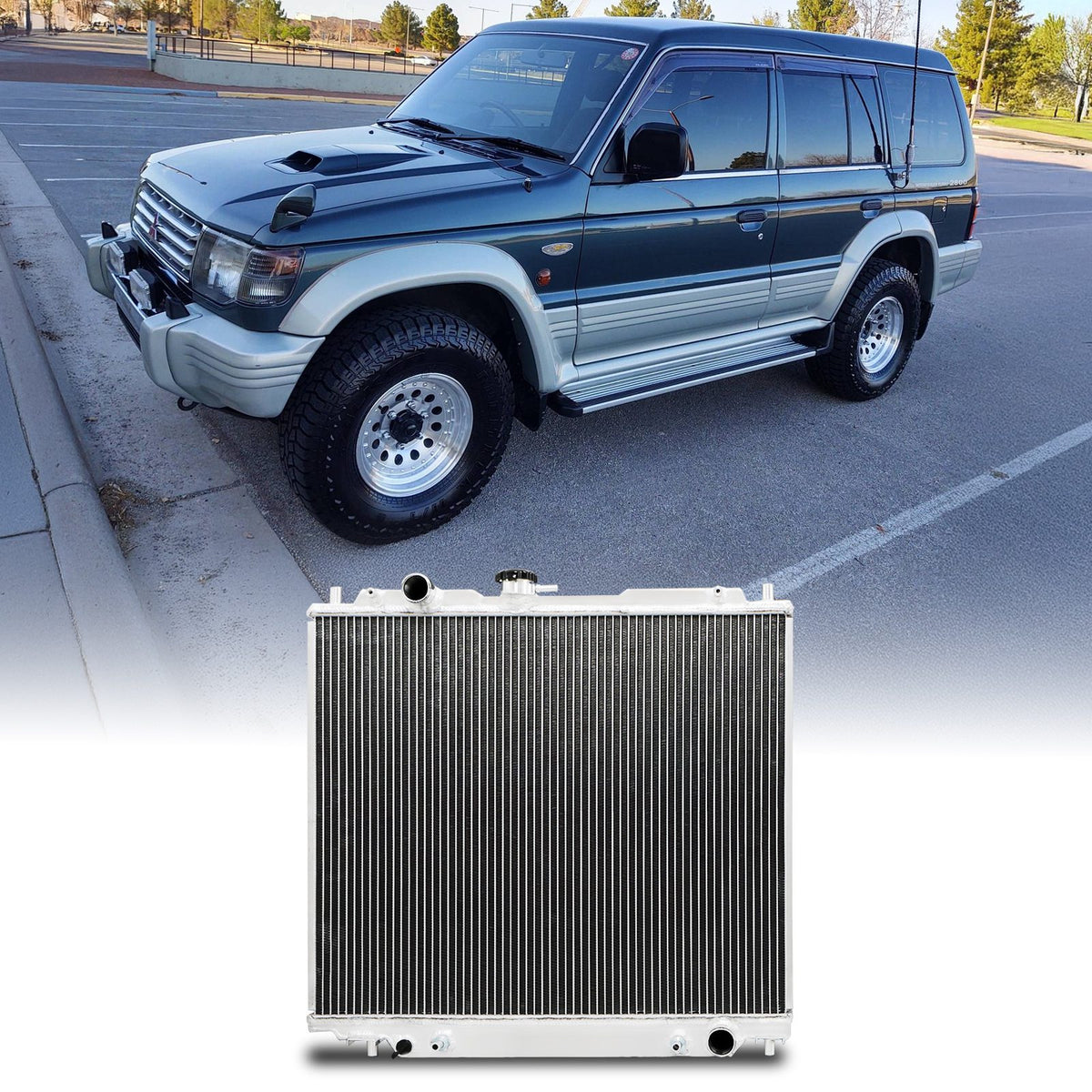 High Flow Alloy Radiator for Mitsubishi Pajero / Shogun 2.8TD / 2.5TD 94-97