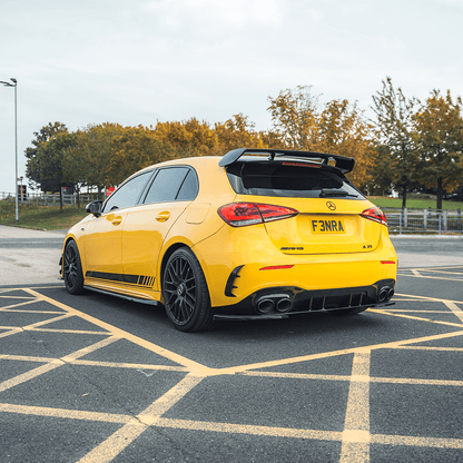 MERCEDES A-CLASS A35 W177 GLOSS BLACK REAR BUMPER CORNERS