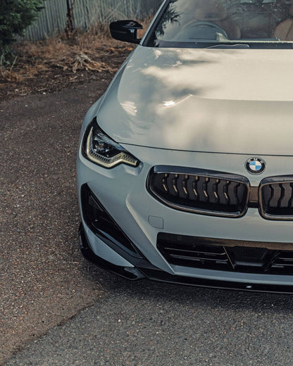 BMW 2 Series & M240i G42 Gloss Black Front Splitter (2021+)