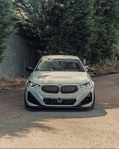 BMW 2 Series & M240i G42 Gloss Black Front Splitter (2021+)