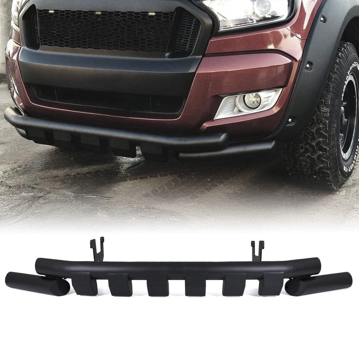 City Style Twin Nudge Bar for Ford Ranger T6 T7 T8 11-22