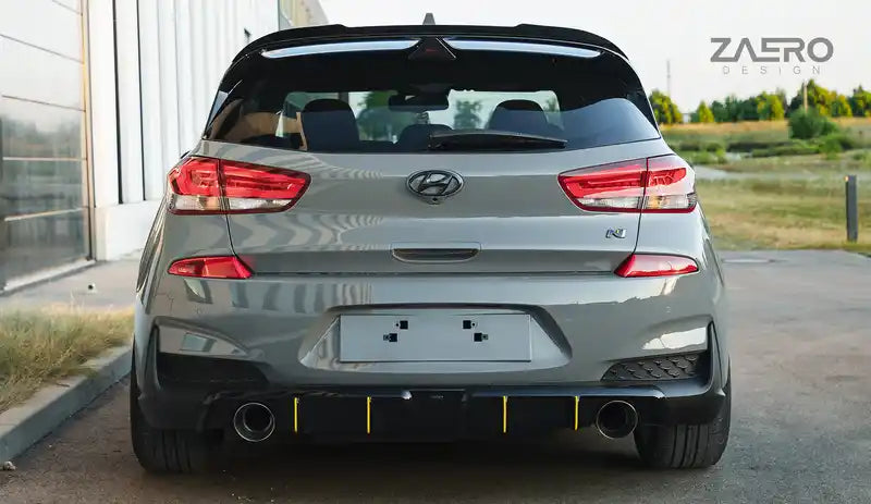 Hyundai i30 N EVO-1 Gloss Black Rear Spoiler by ZAERO (2018+, PD)