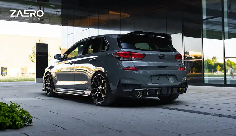 Hyundai i30 N EVO-1 Gloss Black Rear Spoiler by ZAERO (2018+, PD)