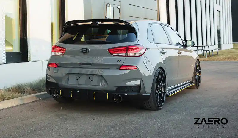 Hyundai i30 N EVO-1 Gloss Black Rear Spoiler by ZAERO (2018+, PD)