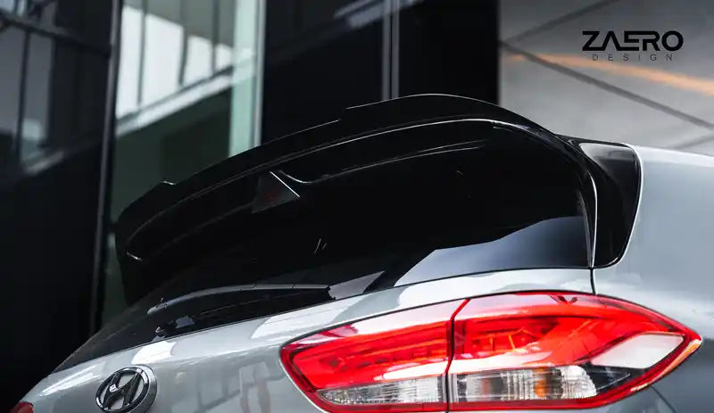 Hyundai i30 N EVO-1 Gloss Black Rear Spoiler by ZAERO (2018+, PD)